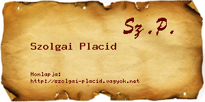 Szolgai Placid névjegykártya
